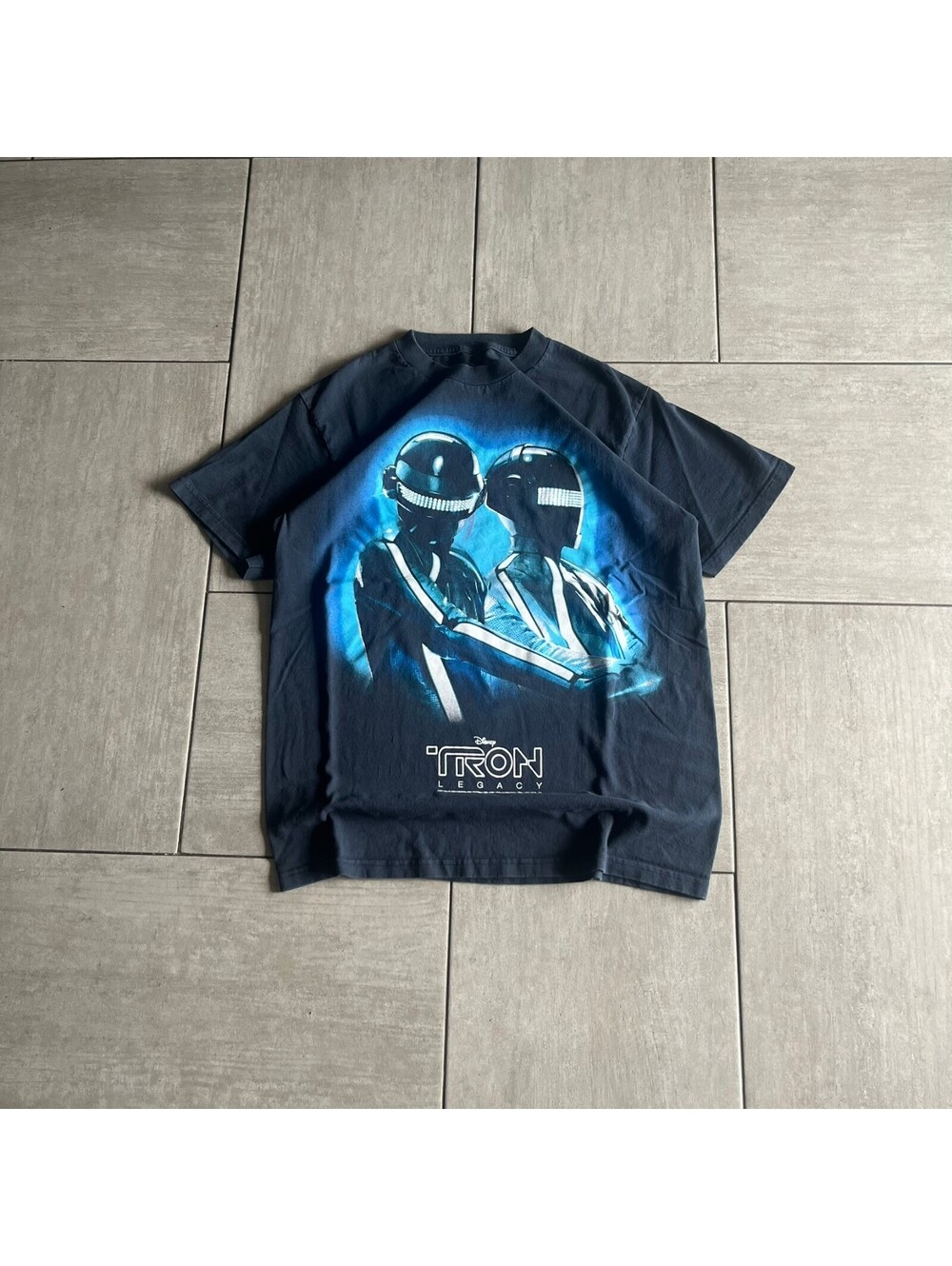 Disney Tron Legacy Graphic T-Shirt Medium Black Casual Streetwear